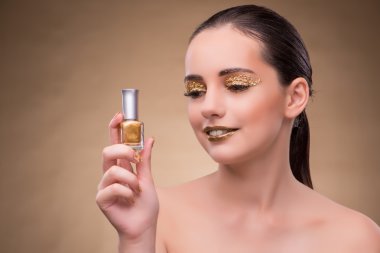 Arka plan güzel makyaj kadınla