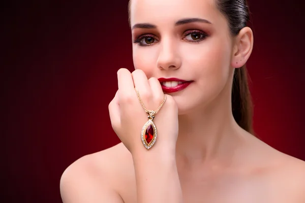 Woman in glamourous concept with jewelry — Stock Photo, Image