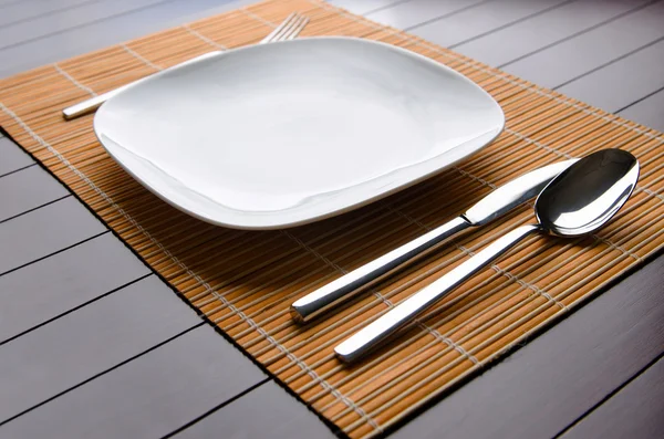 Table utensils served for the dinner — Stock Photo, Image