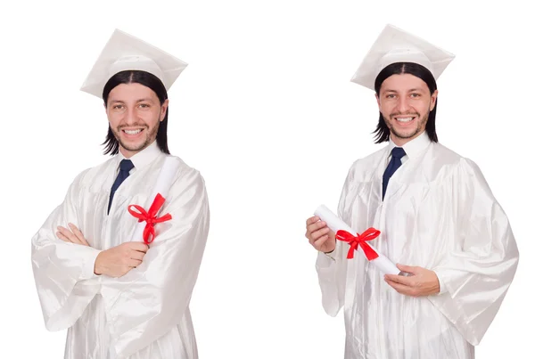 Jovem pronto para a graduação universitária — Fotografia de Stock