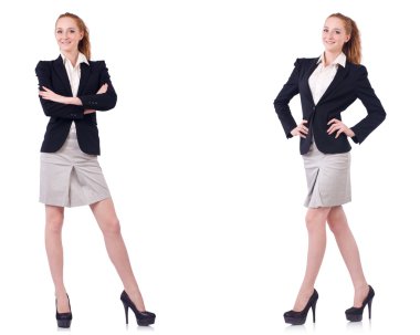 Beyaz arka plan üzerinde izole Busineswoman