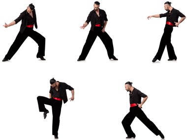İspanyol dansçı beyaz üzerine çeşitli teşkil etmektedir