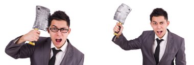 Baltası olan adam beyazdan soyutlanmış.