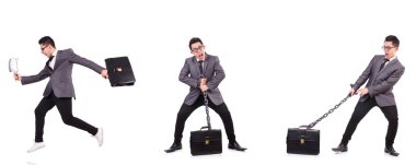 Beyazlara zincirlenmiş iş adamı