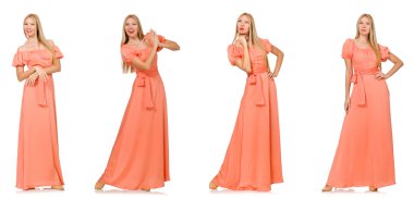 Çeşitli pozlarda kadın resmi.