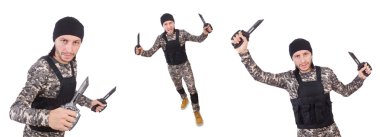 Beyaz bıçaklı asker.