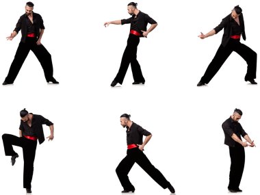 İspanyol dansçı beyaz üzerine çeşitli teşkil etmektedir