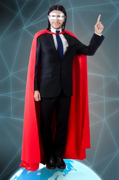 Mannen med superkrafter som styr världen — Stockfoto