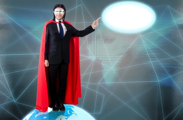 Mannen med superkrafter som styr världen — Stockfoto