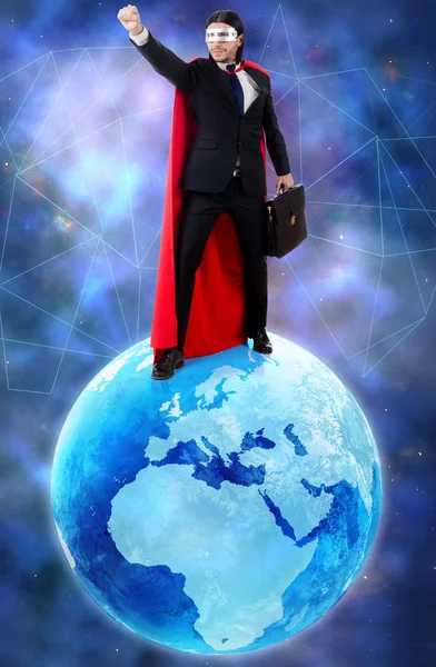 世界を支配する超大国を持つ男 — ストック写真