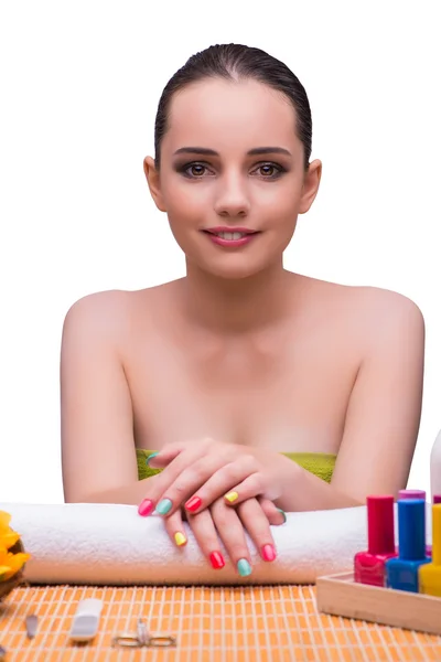 Kobiety w rękę leczenie manicure koncepcja — Zdjęcie stockowe