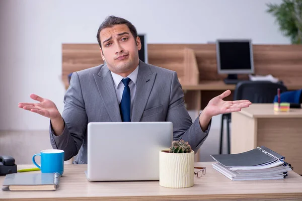 Young male employee working in the office — Stock Photo, Image