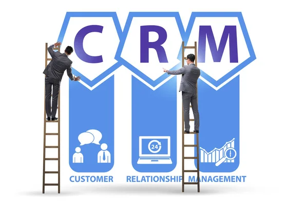 CRM custromer iş adamıyla ilişki yönetimi kavramı — Stok fotoğraf