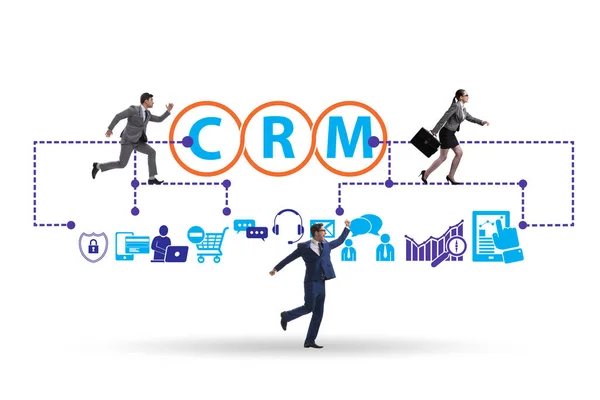 CRM custromer koncept řízení vztahů s podnikatelem — Stock fotografie