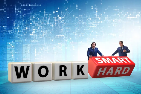Concept of working smart not hard — Stock Photo, Image