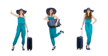 Seyahat konsepti beyazlara izole edildi