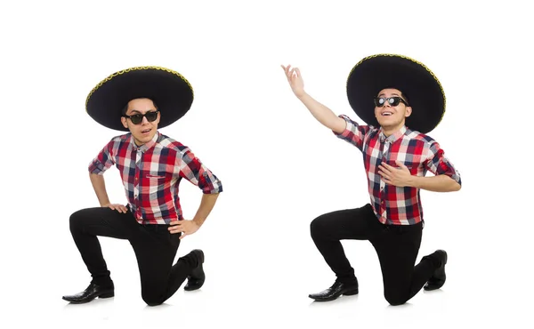 Lustiger Mexikaner mit Sombrero im Konzept — Stockfoto