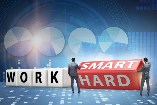 Concept of working smart not hard — Stock Photo, Image