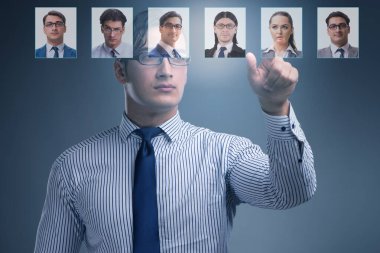 İş adamıyla işe alım ve istihdam kavramı