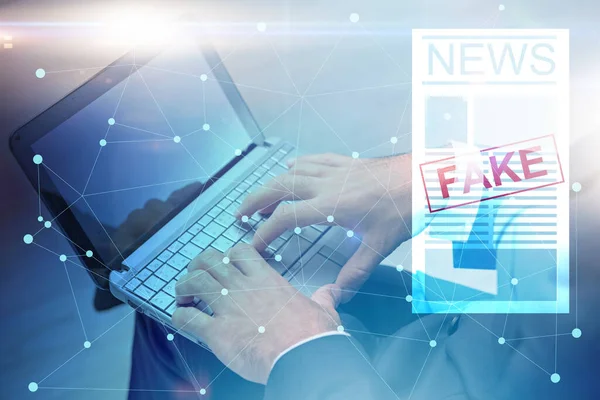 Fake-News-Konzept im Konzept der Informationsmanipulation — Stockfoto