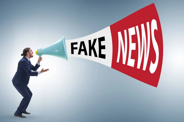 Fake news concept in informatie manipulatie concept — Stockfoto