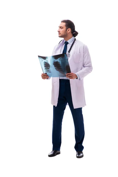 Young male doctor isolated on white — Stock Photo, Image