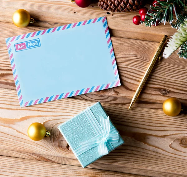 Blank message paper in christmas festive concept — Stock Photo, Image