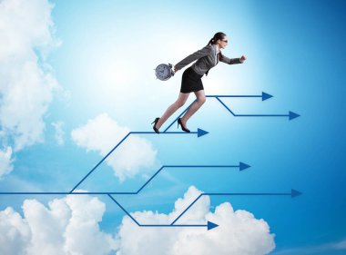 İş adamı farklı kariyer yolları seçiyor.