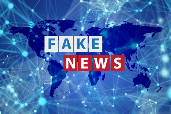 Concepto de noticias falsas en concepto de manipulación de información — Foto de Stock