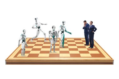 Robotlar ve insanlar arasındaki rekabet kavramı