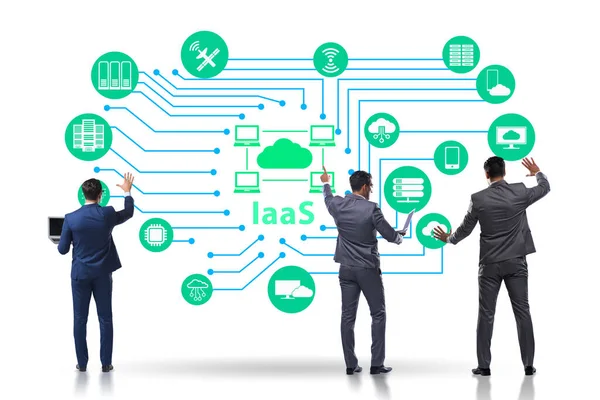 Empresario en infraestructura como concepto de servicio — Foto de Stock