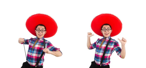 Divertente messicano con sombrero in concetto — Foto Stock