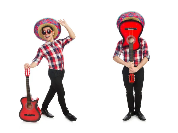 Rolig mexikanska med sombrero i koncept — Stockfoto