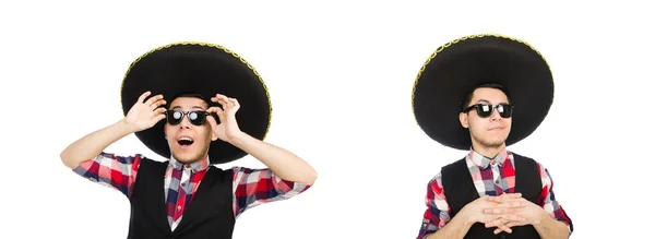 Grappig Mexicaans met sombrero in concept — Stockfoto