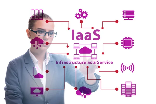 Empresaria en infraestructura como concepto de servicio —  Fotos de Stock