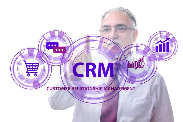 CRM custromer concepto de gestión de relaciones con el empresario — Foto de Stock