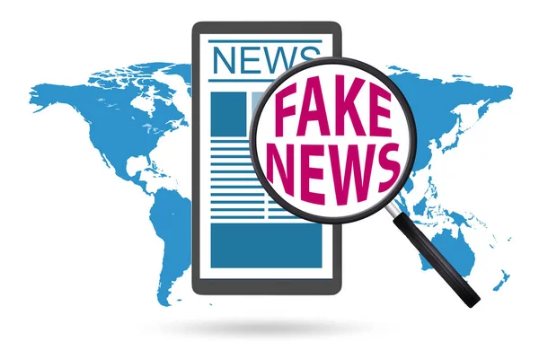 Concetto di fake news nel concetto di manipolazione dell'informazione — Foto Stock