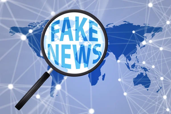 Fake news concept in informatie manipulatie concept — Stockfoto