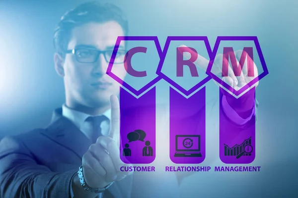 CRM custromer concept de gestion des relations avec l'homme d'affaires — Photo