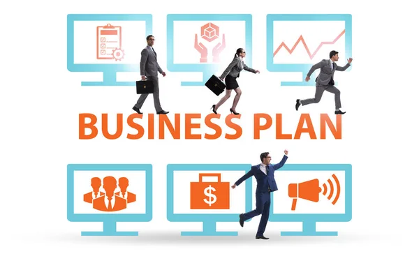 Business plan concept met zakenman — Stockfoto