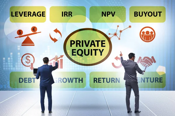 Imprenditore nel concetto di private equity — Foto Stock