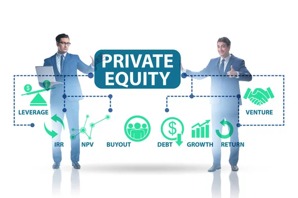 Empresario en concepto de capital privado — Foto de Stock