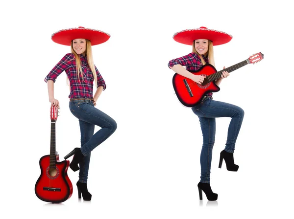 Divertente messicano con sombrero in concetto — Foto Stock