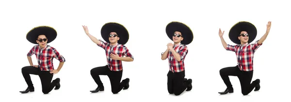 Rolig mexikanska med sombrero i koncept — Stockfoto