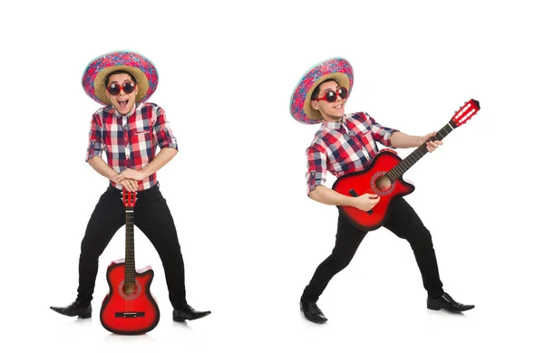 Divertente messicano con sombrero in concetto — Foto Stock