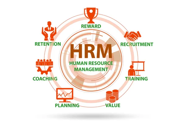 HRM - concepto de gestión de recursos humanos — Foto de Stock