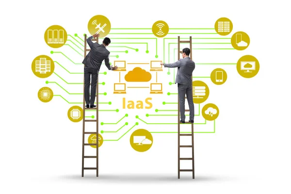 Empresario en infraestructura como concepto de servicio — Foto de Stock