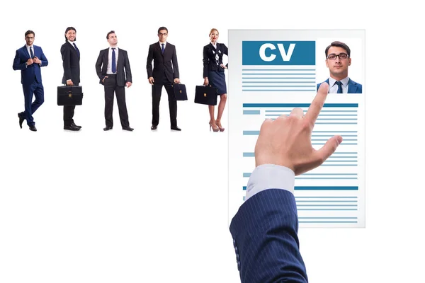 Recruitment and employment concept with businessman — Stock Photo, Image