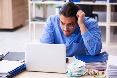 Bütçe planlama konseptinde genç bir muhasebeci.