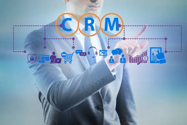 CRM custromer concepto de gestión de relaciones con el empresario —  Fotos de Stock